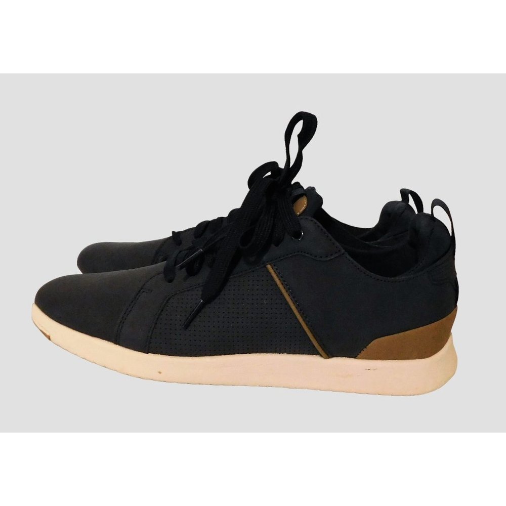 Madden NYC Mens Dress Hybrid Sneaker Shoes 10M Navy Blue Brown Trim Ties - Picture 6 of 11